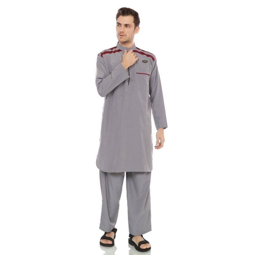 fisabilillah - Setelan Pakistan Azwan Pria Dewasa Muslim - Koko Setelan Turki - Baju - amis set/gami
