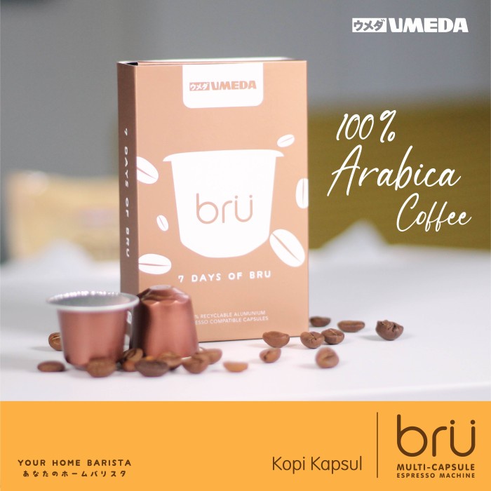 

Umeda Bru Coffee Capsules / Kopi Kapsul / Nespresso Compatible - No.07