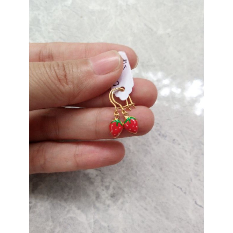 Kado Hadiah Lapak Jepara Anting Anak Karakter Strawberry Anting Emas Asli Anting Terbaru Anting Emas