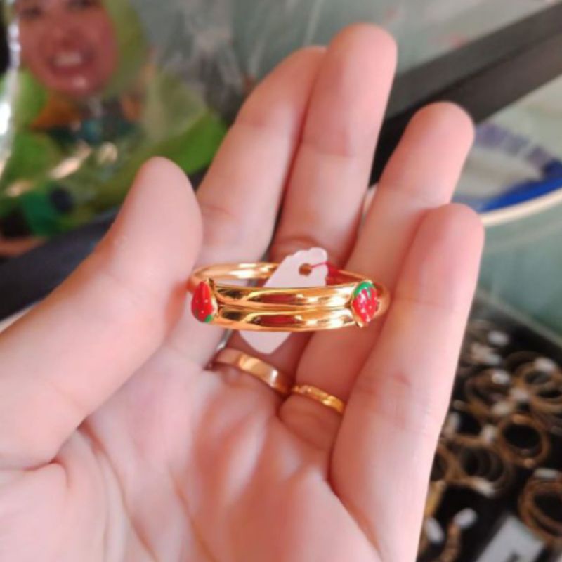 Kado Hadiah Gelang Newborn Gelang Bayi Gelang Stroberry Gelang Emas Karakter Untuk Anak Bayi Gelang 