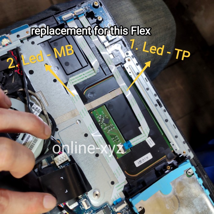 kabel flexible Touchpad Led board indikator Toshiba E45W P55W E45 P55