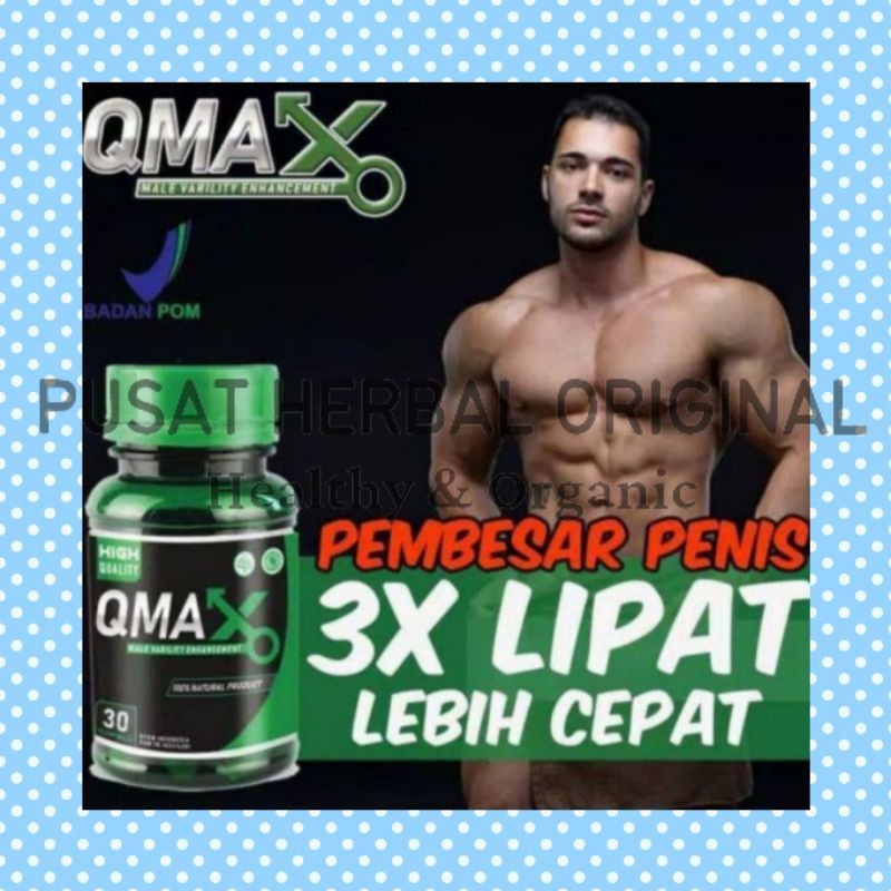 QMAX Original Asli herbal alami obat kuat pembesar penis permanen Alat Vital Mr P Pria kelamin( Grat