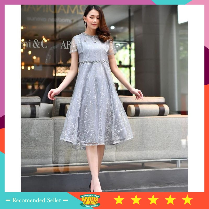 Baju Lebaran Natal Dress Murah Wanita Korean Style Keren - NATALIA TERBARU DRES KEBAYA / Kebaya Brok