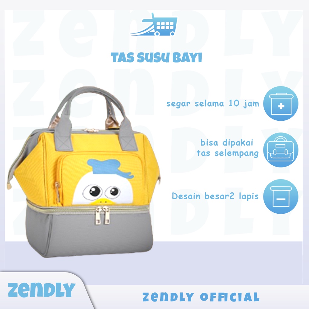 ZENDLY Tas Susu dan Botol Susu Bayi/ Multifungsi Tas Asi Cooler Bag Dan Tas Bayi/ Diaper Bag Tas Pop