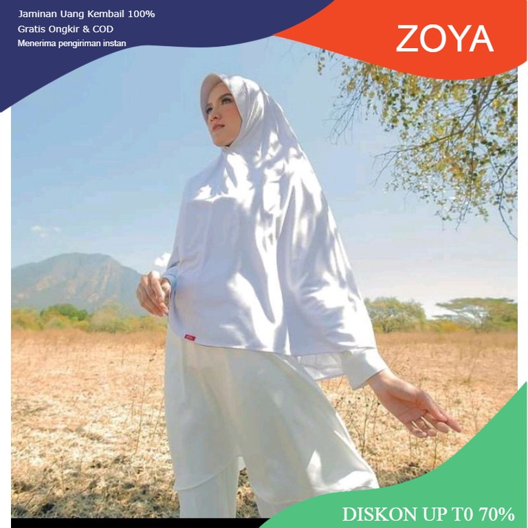 Bergo Umroh Amina by Zoya Fashion (ready warna hitam dan putih)