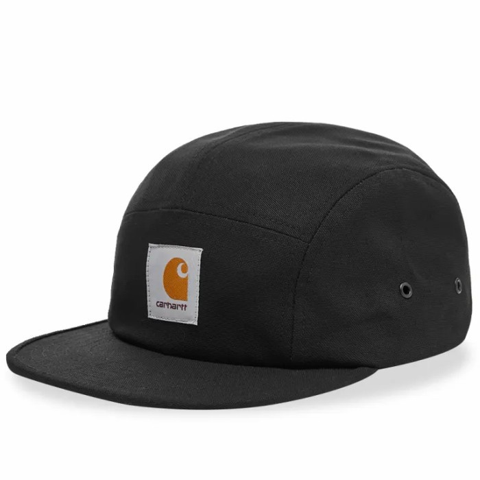 Ready Topi Carhartt Wip Backley Cap 5 Panel Black Original - Hitam