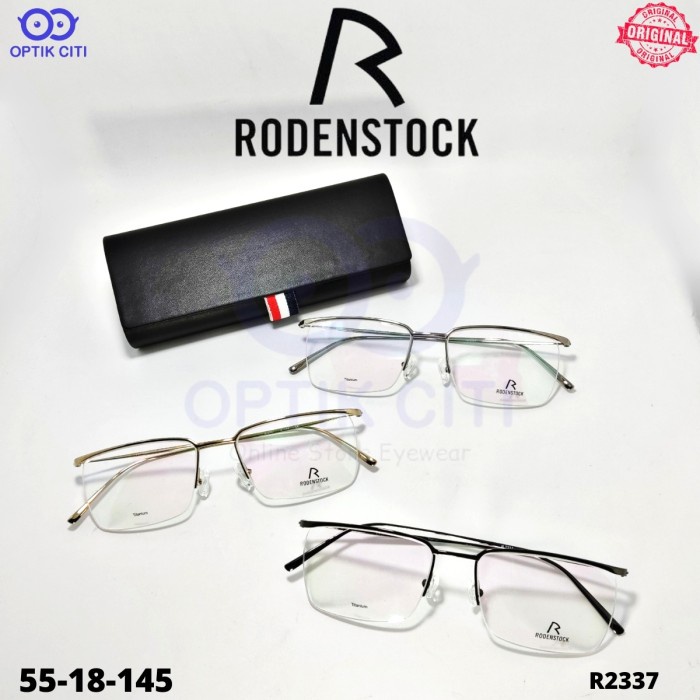 frame kacamata pria kotak titanium rodenstock original R 2337 ringan