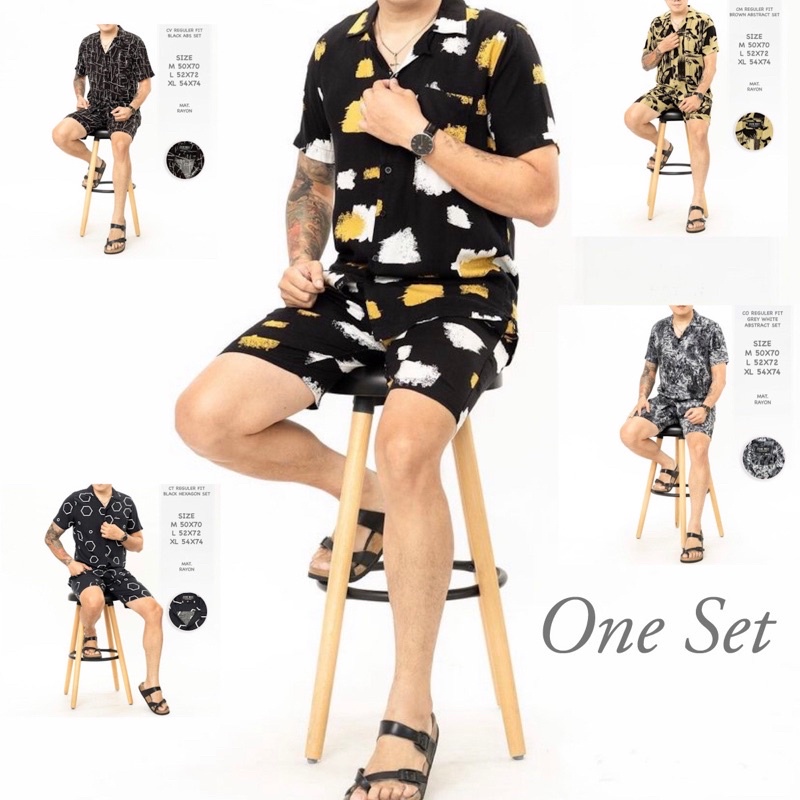 Baju setelan Tie Dye Pria Keren (dapat baju dan celana)