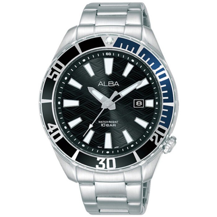 JAM TANGAN PRIA ALBA AG8K33X STAINLESS ORIGINAL GARANSI RESMI