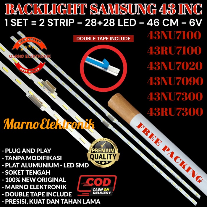 BACKLIGHT SAMSUNG 43IN 43NU 43NU7100 43NU7020 43NU7090 43NU7300 BL 28K