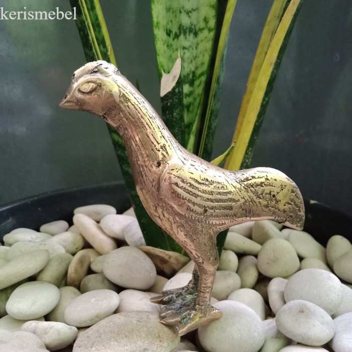 Patung Ayam Kuningan antik