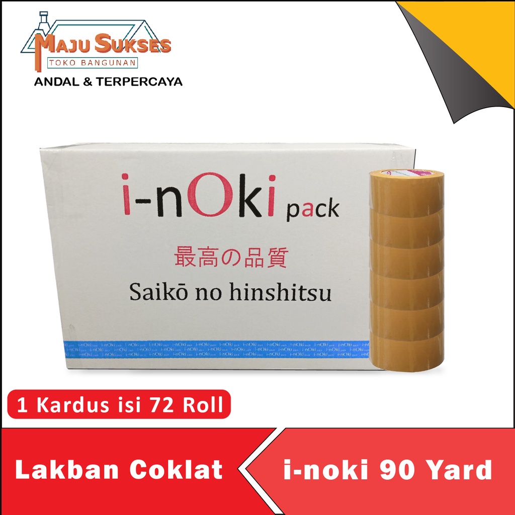 

Lakban Coklat Star/I-NOKI Tape 2 Inch 48 mm 90 Yard 75 METER FULL PER DUS