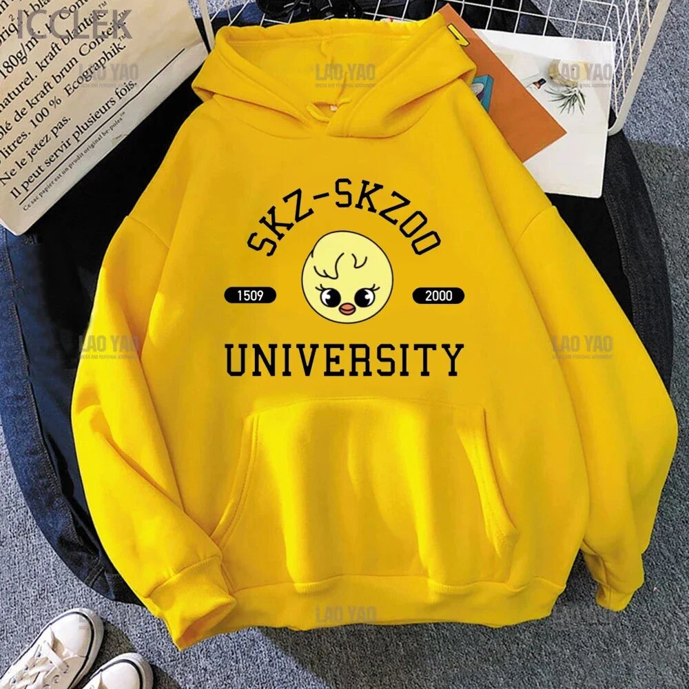 Kpop Skzoo Stray Kids Hoodies Kawaii Anime Hoodie Women Harajuku Streetwear Lovely Casual Winter War