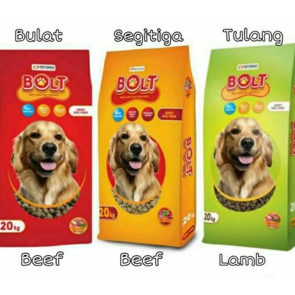 Bolt dog food Beef Bulat 20kg