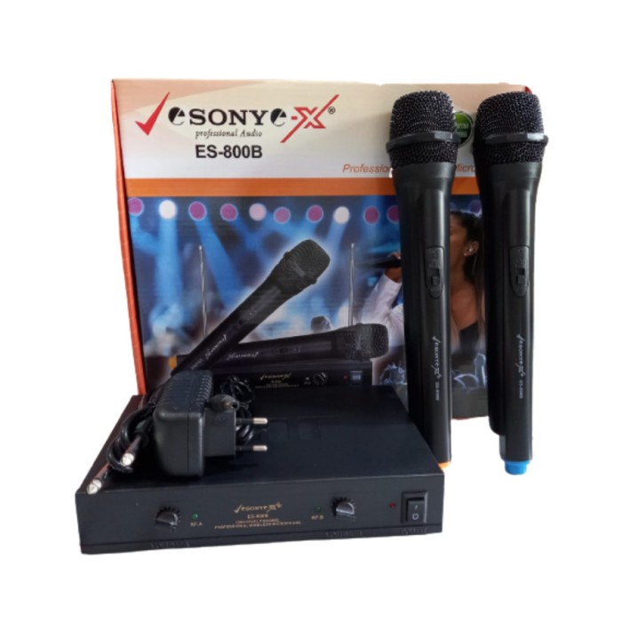 mic karaoke mic wireles double ve sony ex es-800b mic vokal sony murah Ori