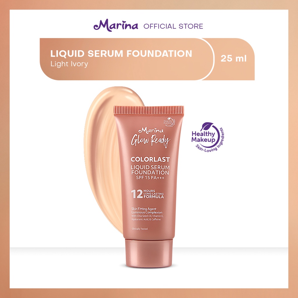 Marina Glow Ready Liquid Serum Foundation - Exp Date : 02.2026