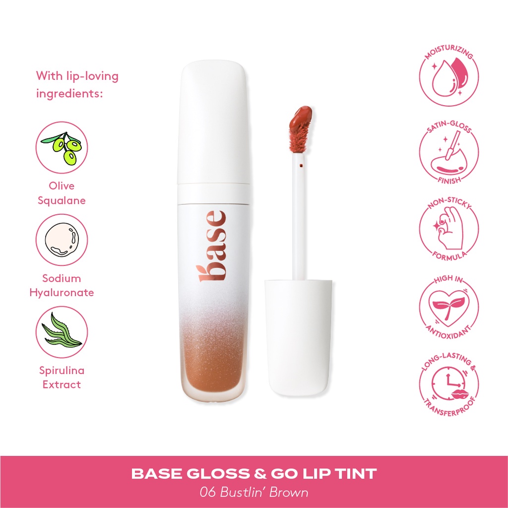 BASE Gloss &amp; Go Lip Tint Bustlin' Brown