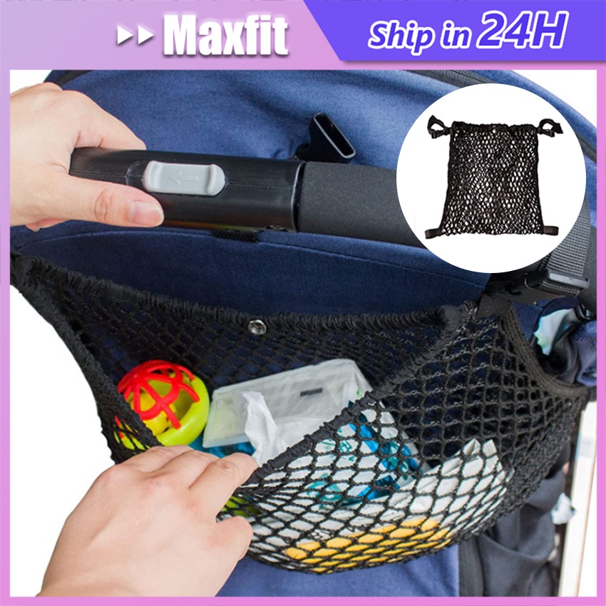 Tas Stroller Kantung Jaring Penyimpanan Barang Stroller Baby Stroller Storage Bag Tas Gantung Jaring