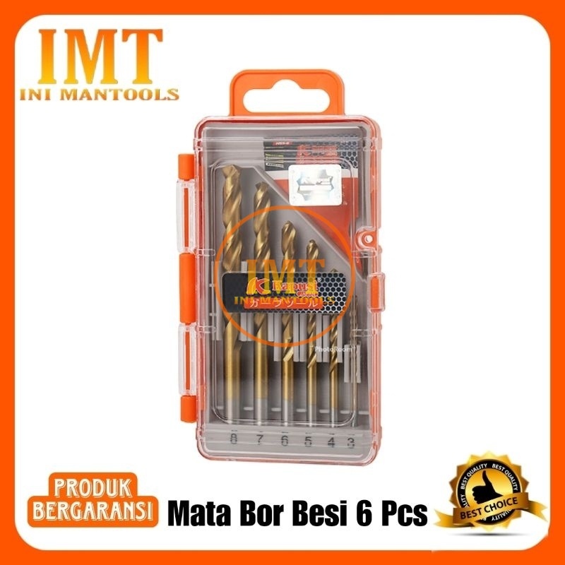 Kapusi Mata Bor Besi Set 6 Pcs Premium K-3605
