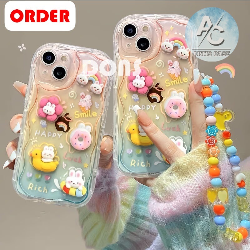 ARTI S(SG-01) SOFTCASE SILIKON SUDAH + GANTUNGAN LUCU FOR OPPO A1 5G / A98 5G A1K / C2 A3S / C1 A5S 