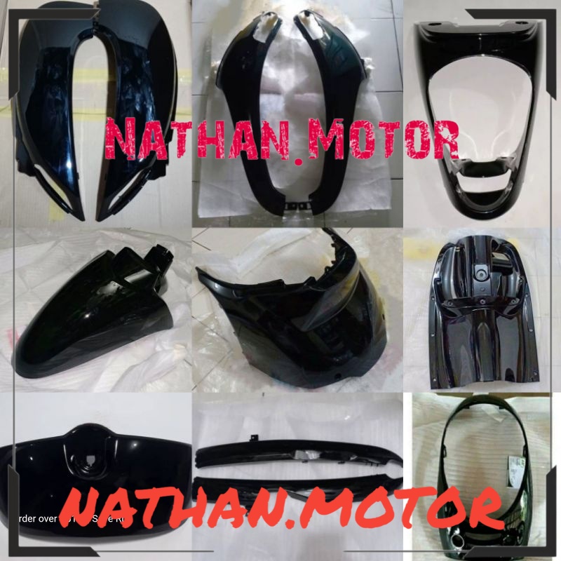 Paket Body Set Halus Kasar Kap Fuelset Full Set Scoopy fi injeksi Hitam Ring 14 esP 2013 - 2016