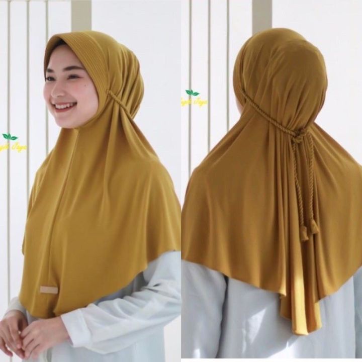 jilbab instan maryam ped tali ropel jersey premium/hijab bergo maryam ped tali ropel jersey premium 