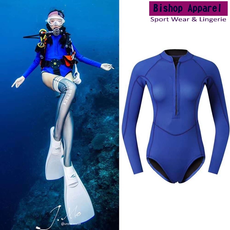 Terbaru Baju Selam wanita Pakaian Diving neoprene. wetsuit wanita onepiece neoprene 2mm Premium Orig
