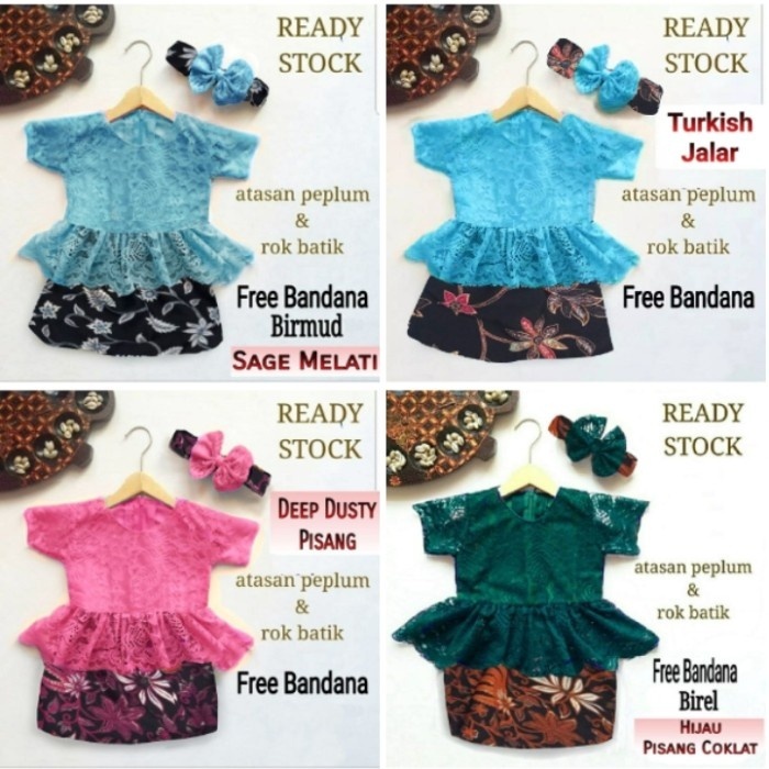 kebaya anak perempuan 0-6thn/kebaya wisuda anak TK/baju Kartini modern