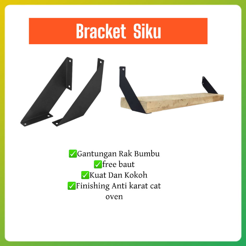 breacket Rak dinding ambalan untuk papan lebar 15cm/20cm/25cm/30cm