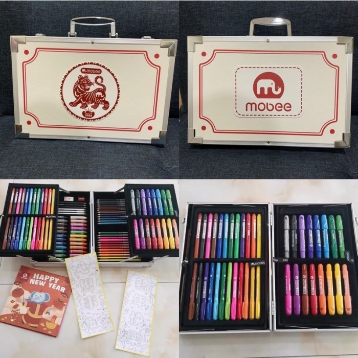 

Spidol Gambar mobee Artist painting set alat lukis Anak bentuk koper