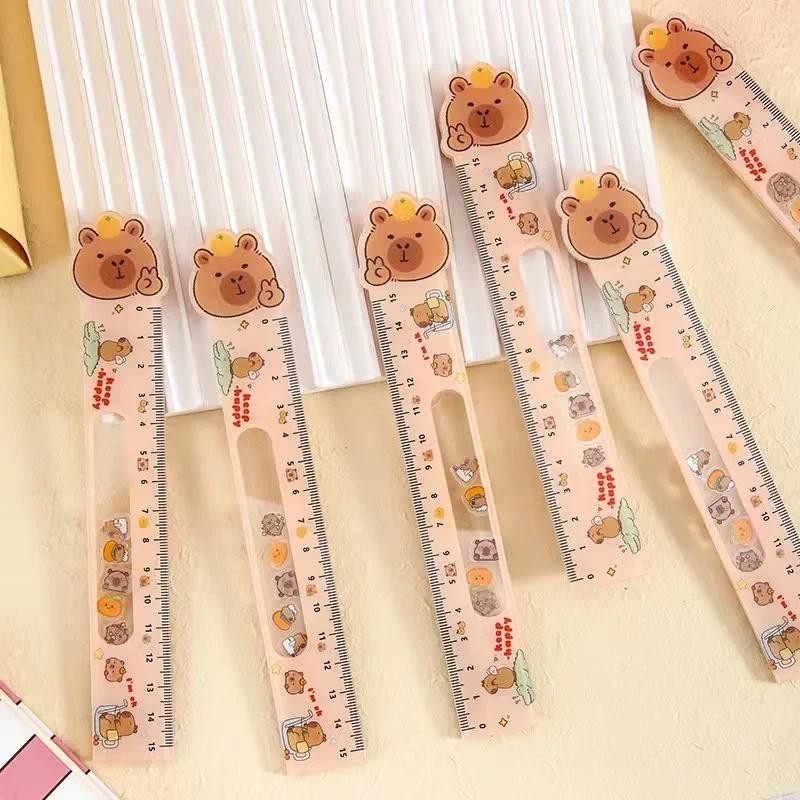 

15cm Cute Cartoon Capybara animal Straight Ruler Measuring Tool Stationery Drawing Office School Supplies Birthday Gift