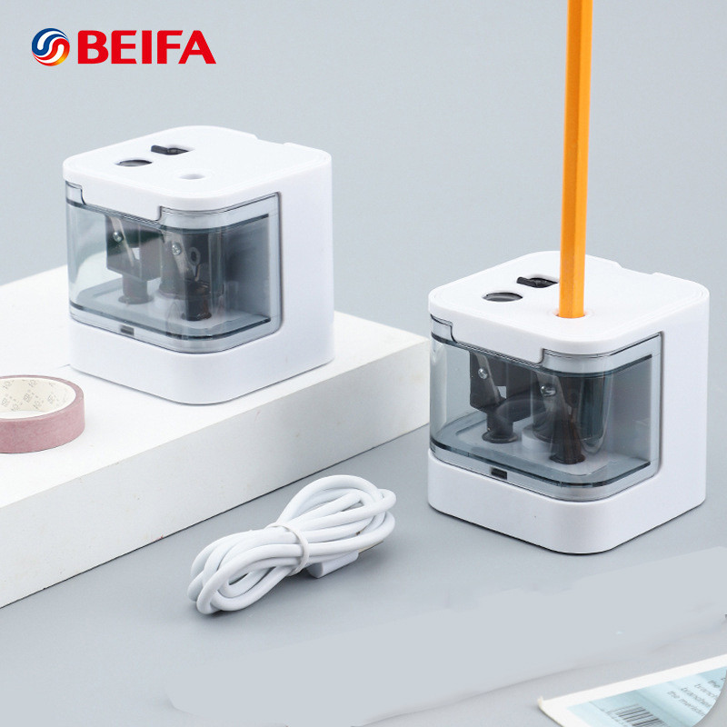 

Beifa Electric Pencil Sharpener точилка для карандашей Double Hole 연필깎이 Battery or USB Power Supply School Student Stationery