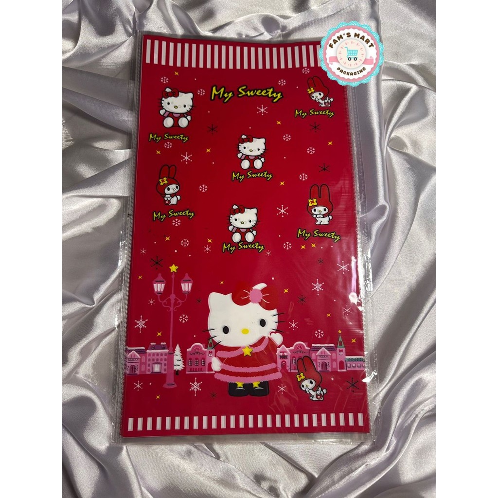 Plastik Ulang Tahun Karakter Hello Kitty / Plastik Bingkisan Snack / Opp Party Bag / Plastik Ulang T