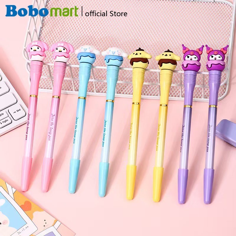 

BOBOMART 1 PCS ROTARY PEN SANRIO DENGAN LAMPU - PULPEN PUTAR DENGAN KARAKTER LUCU JX-0068