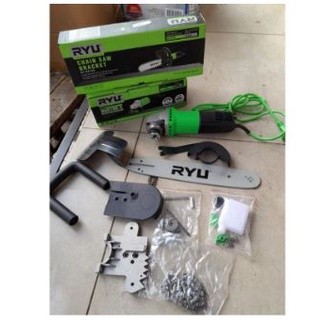 MURAH PAKET MESIN GERINDA TANGAN + Adapter ChainSaw 12inch + DUDUKAN gergaji senso mini chain saw st