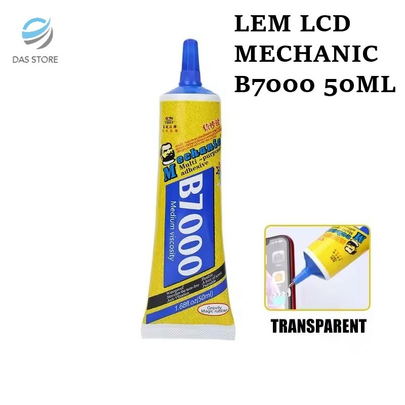 Lem lcd lem jelly glue touchscreen b7000 mechanic / LEM B7000 50ml isi warna Transparan untuk LCD To
