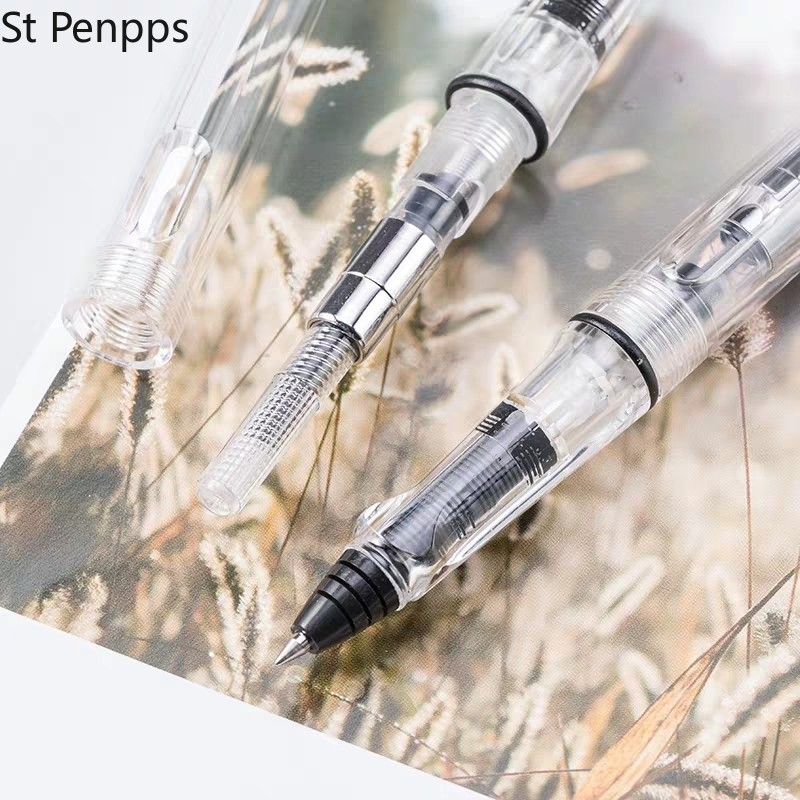 

Transparent Gel Pen Creative Ink Converter Pen Type Ballpoint Pen 0.4/0.5mm Stationery Student Office school supplies