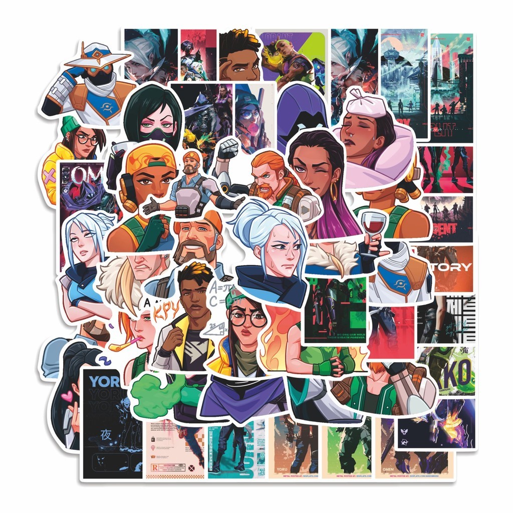 

COD 50 Pcs Stiker Valo Lucu Anti Air Untuk Dekorasi Notebook Sepeda Skateboard Handphone