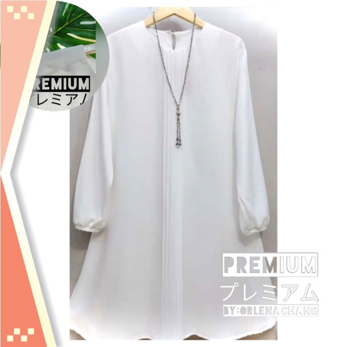 Promo Murah Pakaian Wanita Tunik Cantik PRemium / “PREMIUM Tunik putih wanita polos simple omiset