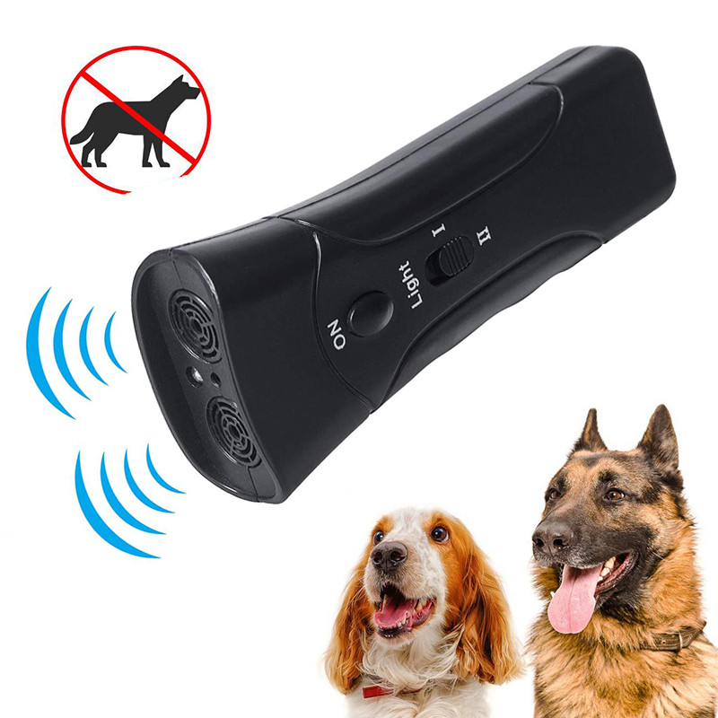 Ultrasonic Dual Head Dog Repeller Electronic Dog Repeller Outdoor Training Dual Horn Laser Dog Repel