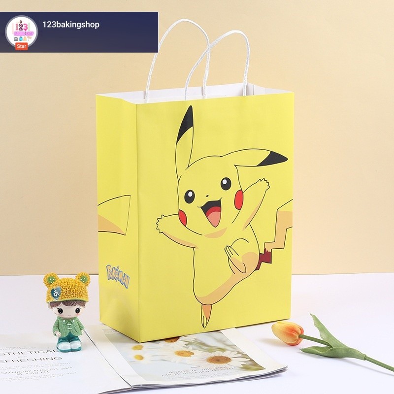 

Satuan - Paperbag goodiebag ultah anak POKEMON Pikachu Animal souvenir anak ultah