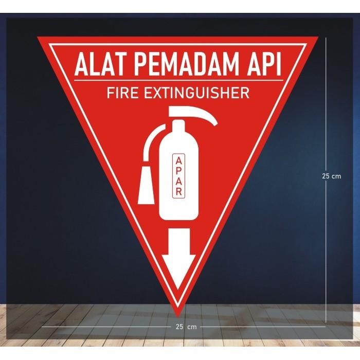 

Sticker Apar 30x30cm Segitiga Merah