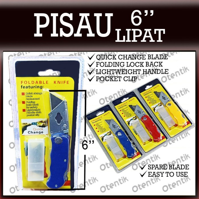 

PISAU CUTTER LIPAT - PISAU SAKU - FOLDABLE CUTER KNIFE TAJAM