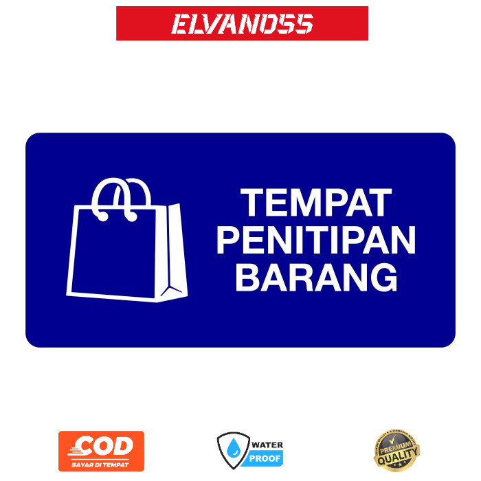 

STIKER RAMBU TEMPAT PENITIPAN BARANG 30CM X 15CM FREE CUSTOM DESAIN STICKER