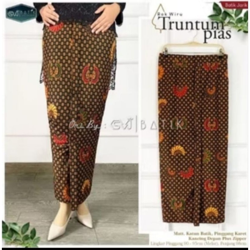 Kebaya bawahan rok batik jadi wiru katun//bawahan kebaya