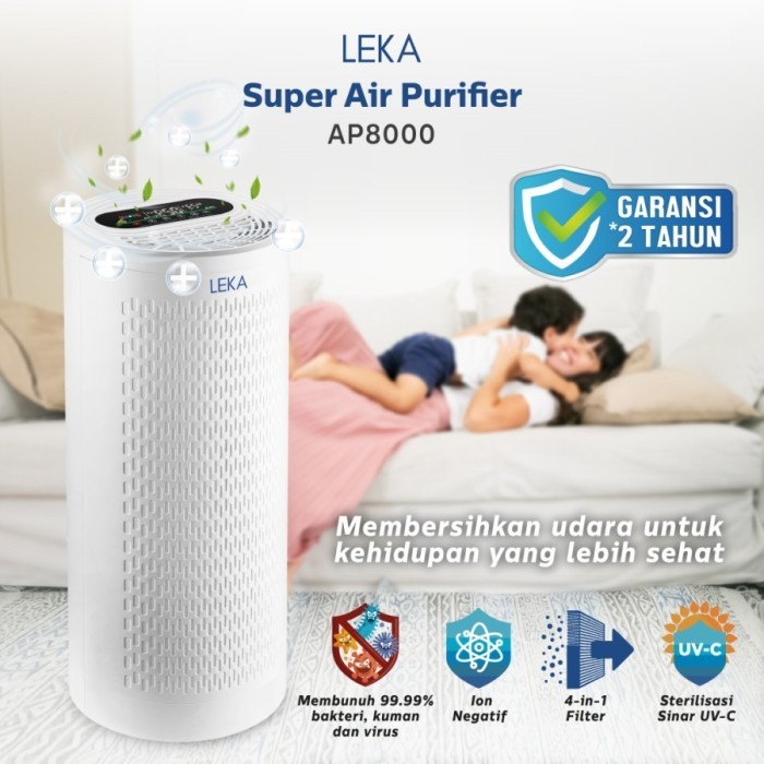 LEKA AP8000 Super Air Purifier - HEPA13 Filter UVC Ion Negatif HEPA UV - 1 unit AP8000