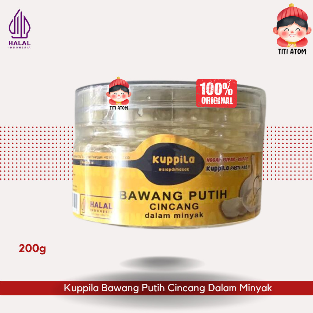 

Kuppila Bawang Putih Cincang Dalam Minyak 200g Jar Toples