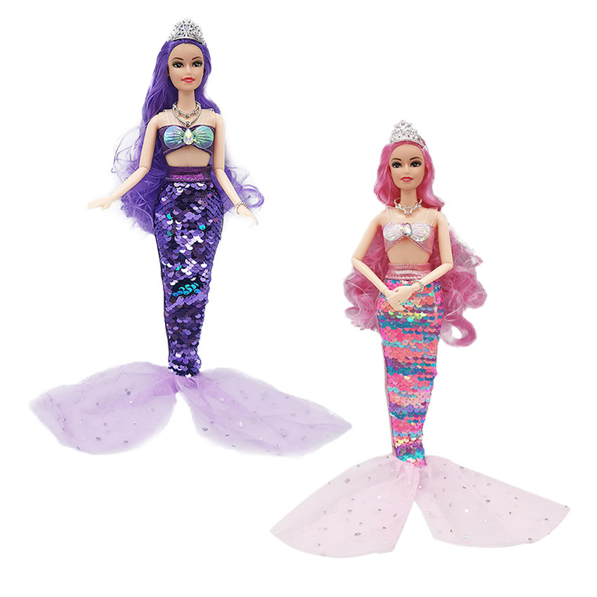 Mermaid Doll - Ekor Besar & Aksesoris Random, Mainan Boneka Putri Duyung untuk Anak Perempuan