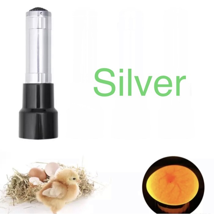 Silver Senter Teropong Cek Telur Ayam Bebek Angsa Unggas Incubator Egg HS