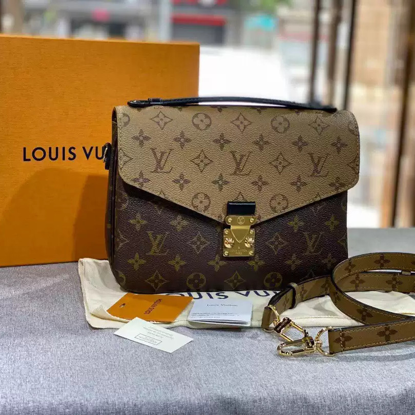 【bekas asli】（ M44876） Louis Vuitton POCHETTE METIS tas kurir antik/tas tangan/tas selempang bahu/tas